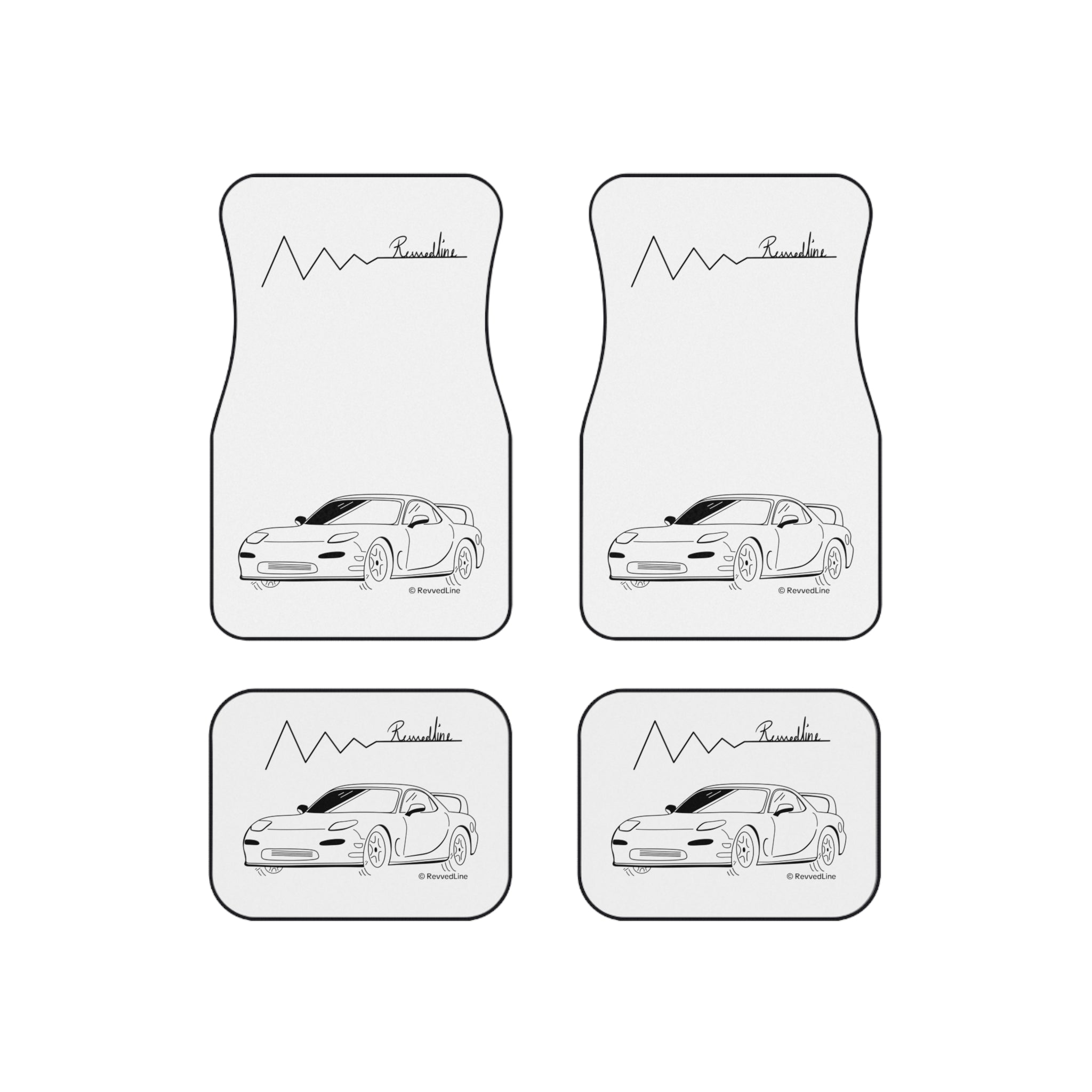Revvedline RX7 Floor Mats Set Of 4