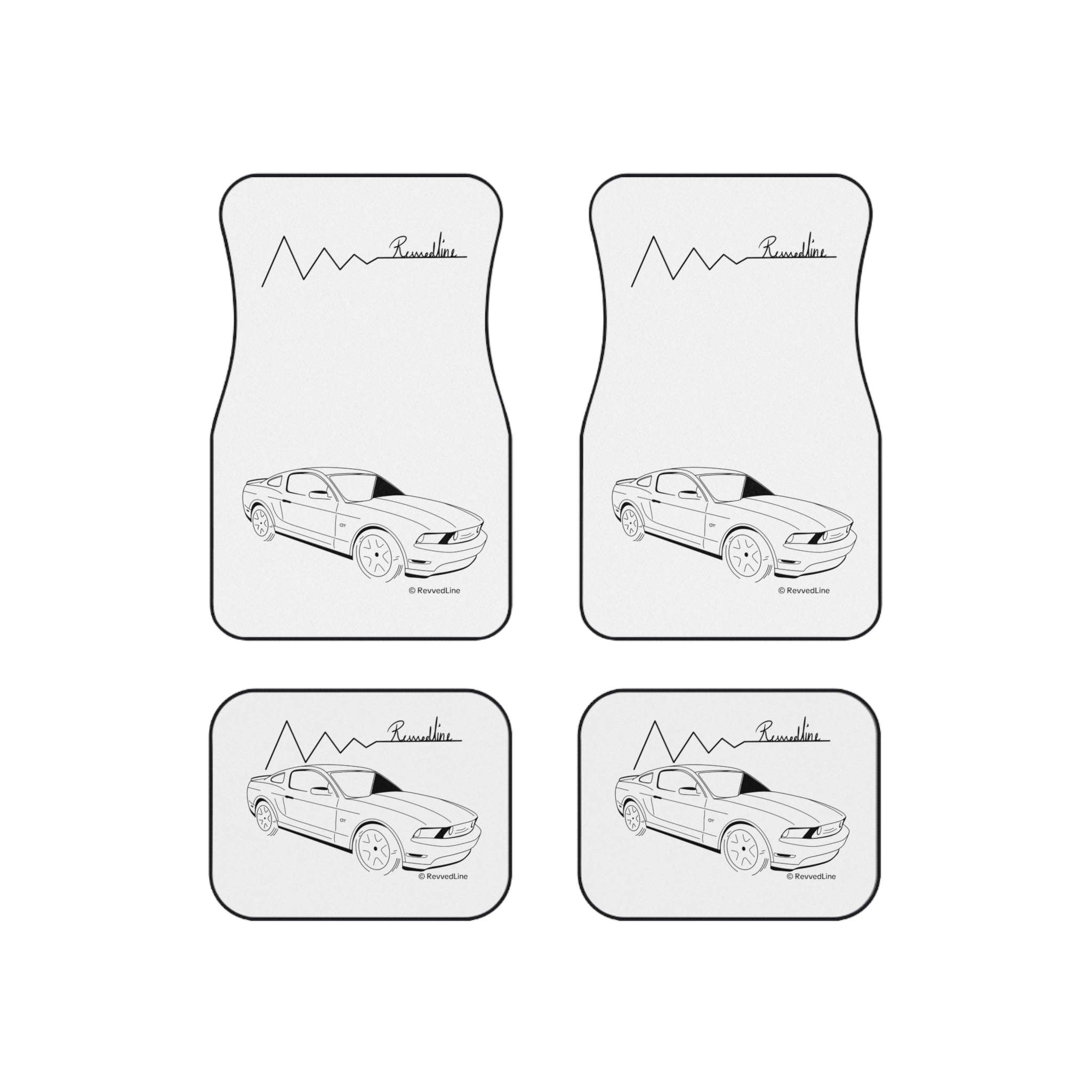Revvedline Mustang GT Floor Mats Set Of 4