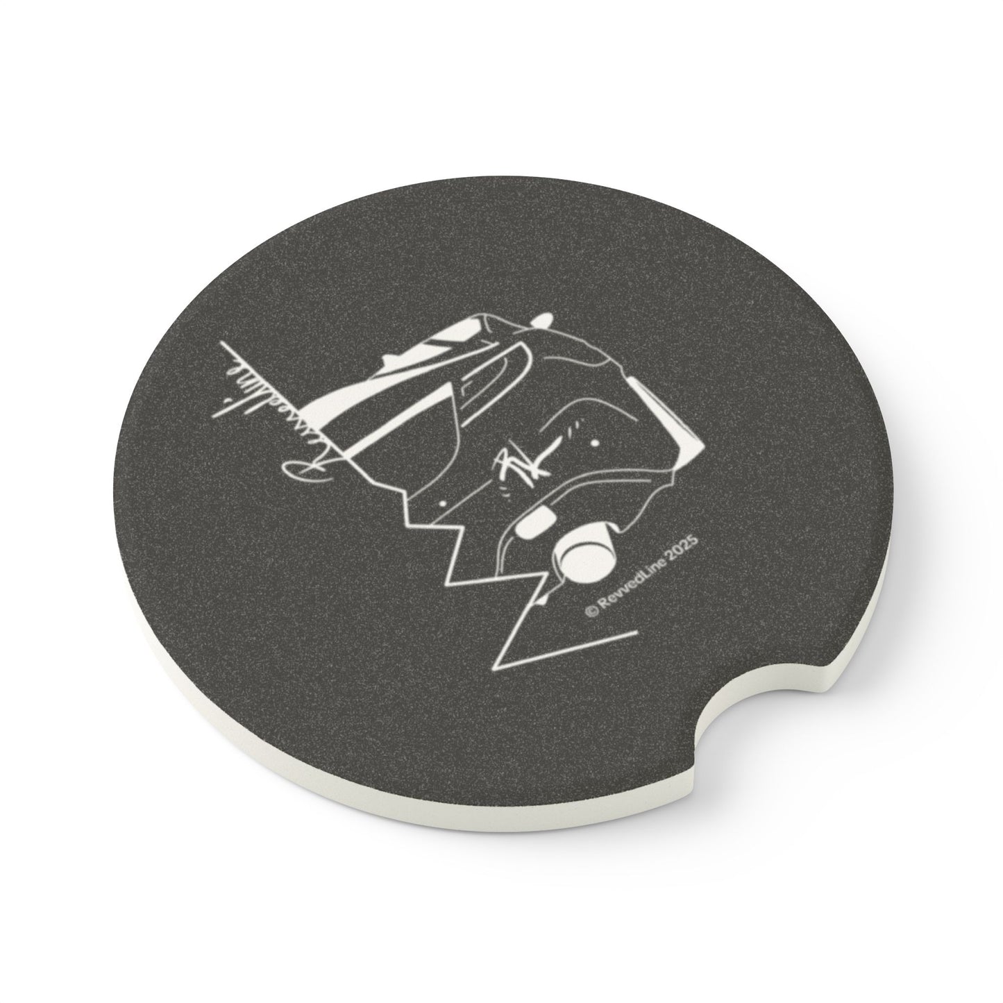 Soapstone Car Coaster — Revvedline-Collection Signature Logo