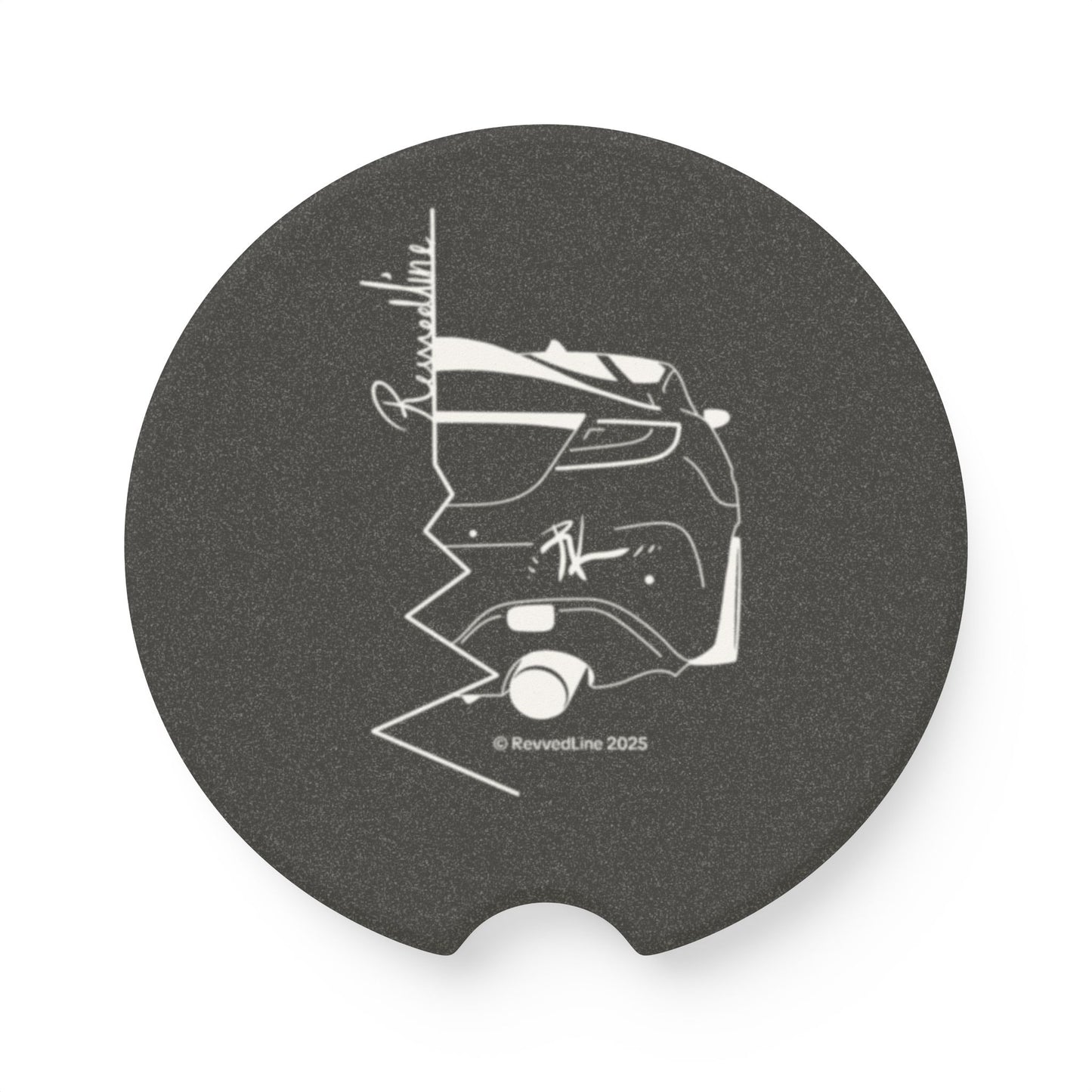 Soapstone Car Coaster — Revvedline-Collection Signature Logo
