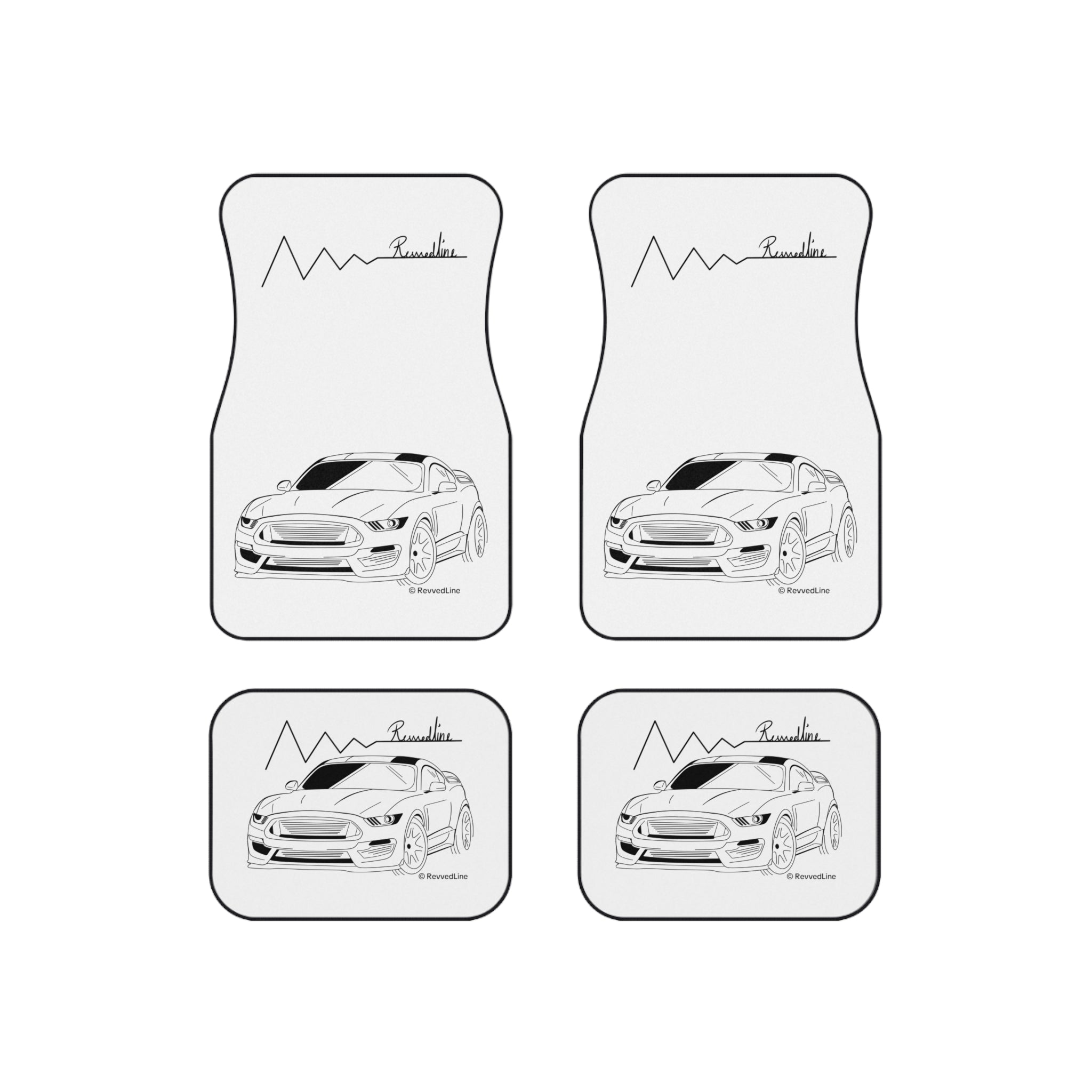 Revvedline Mustang Shelby Floor Mats Set Of 4